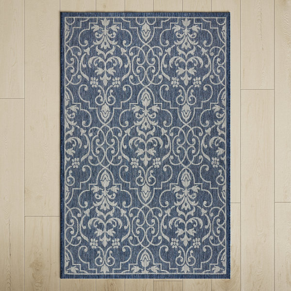 Birch Lane™ Shania Denim Blue Area Rug & Reviews Wayfair